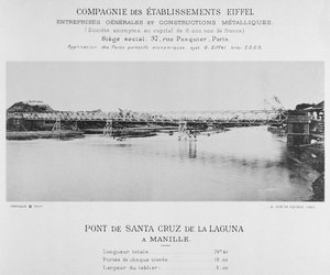 Brug van Santa Cruz de la Laguna, Manilla, februari 1891